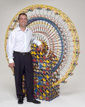 Michael Araten with K'NEX Ferris Wheel