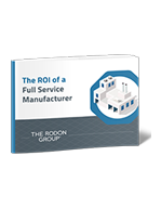 The ROI of a Full Service Manufacturer 3D eBook Cover
