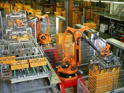Factory automation at bakery Factory automation at bakery