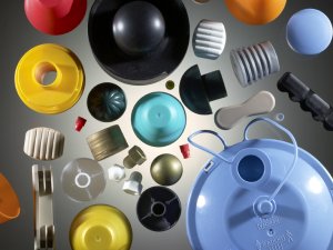 Assortment of custom injection molded plastic parts and closures